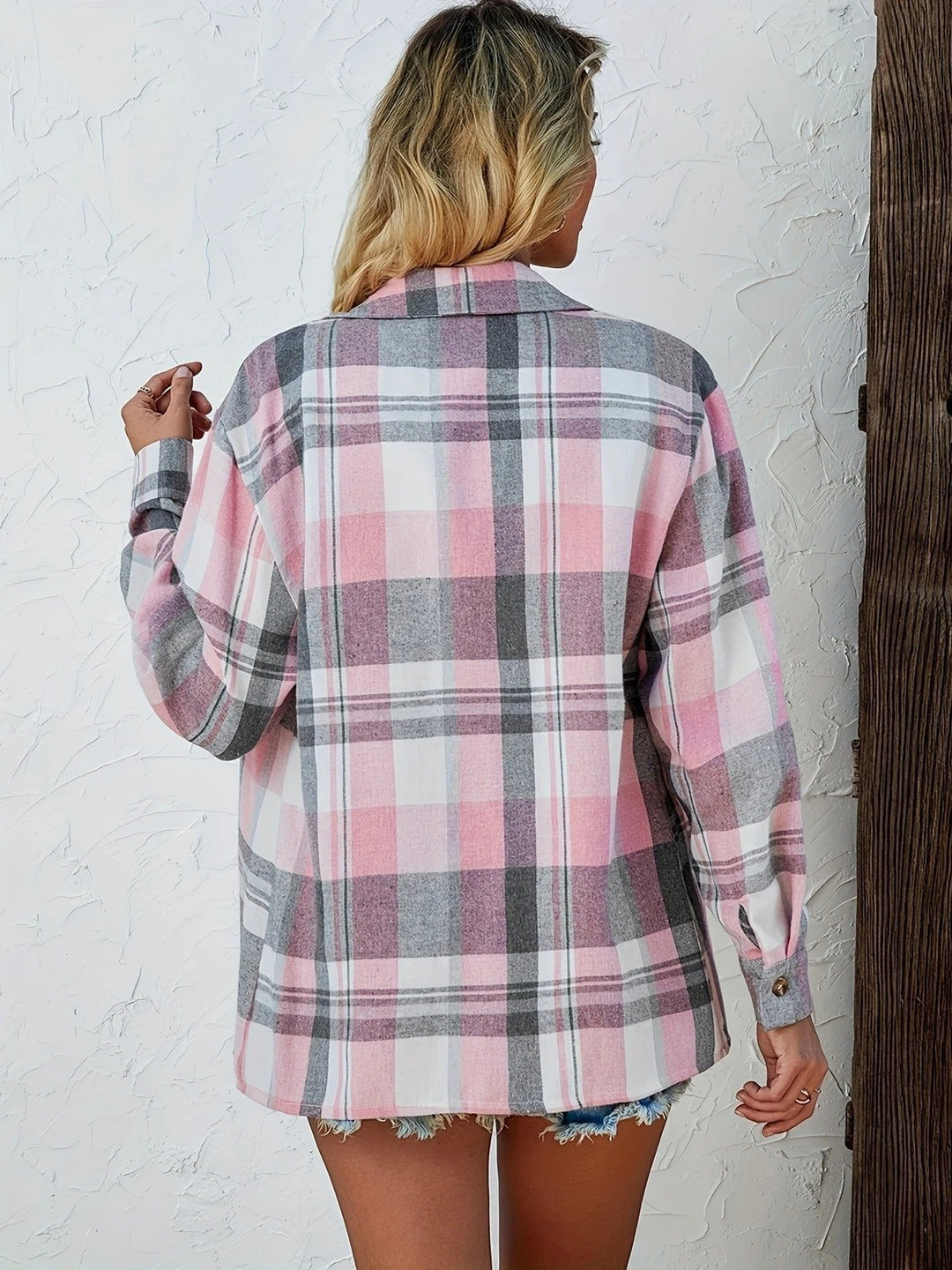 Women's Flannel Check Shirt with Chest Pockets
