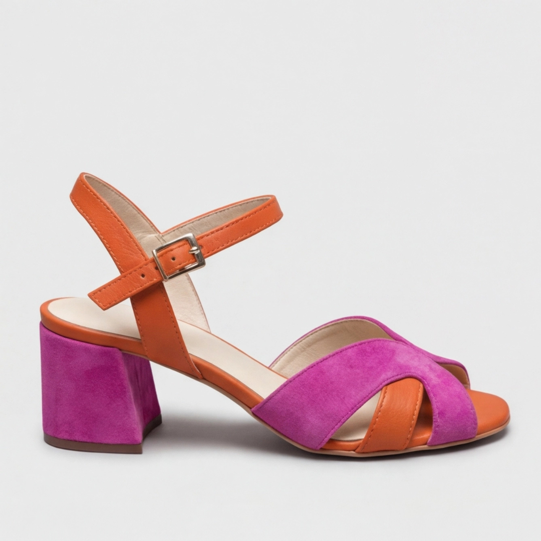 Women's Block Heel Sandals with Ankle Strap
