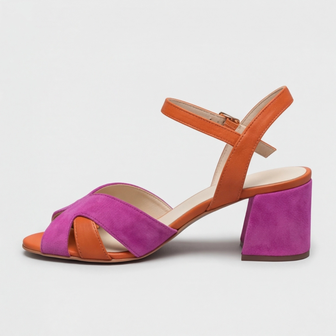 Women's Block Heel Sandals with Ankle Strap