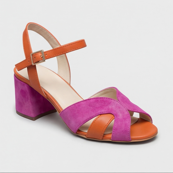 Women's Block Heel Sandals with Ankle Strap