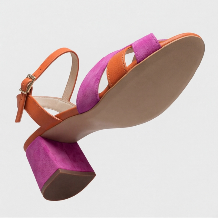 Women's Block Heel Sandals with Ankle Strap