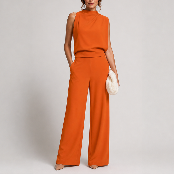 Elegant Sleeveless Wide Leg Jumpsuit