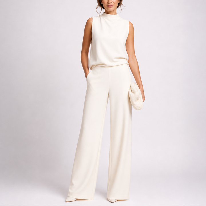 Elegant Sleeveless Wide Leg Jumpsuit