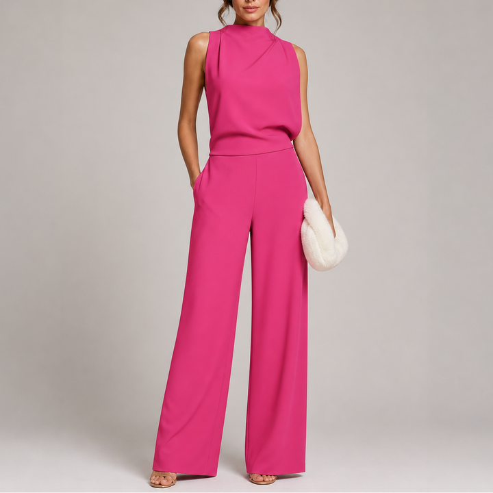 Elegant Sleeveless Wide Leg Jumpsuit